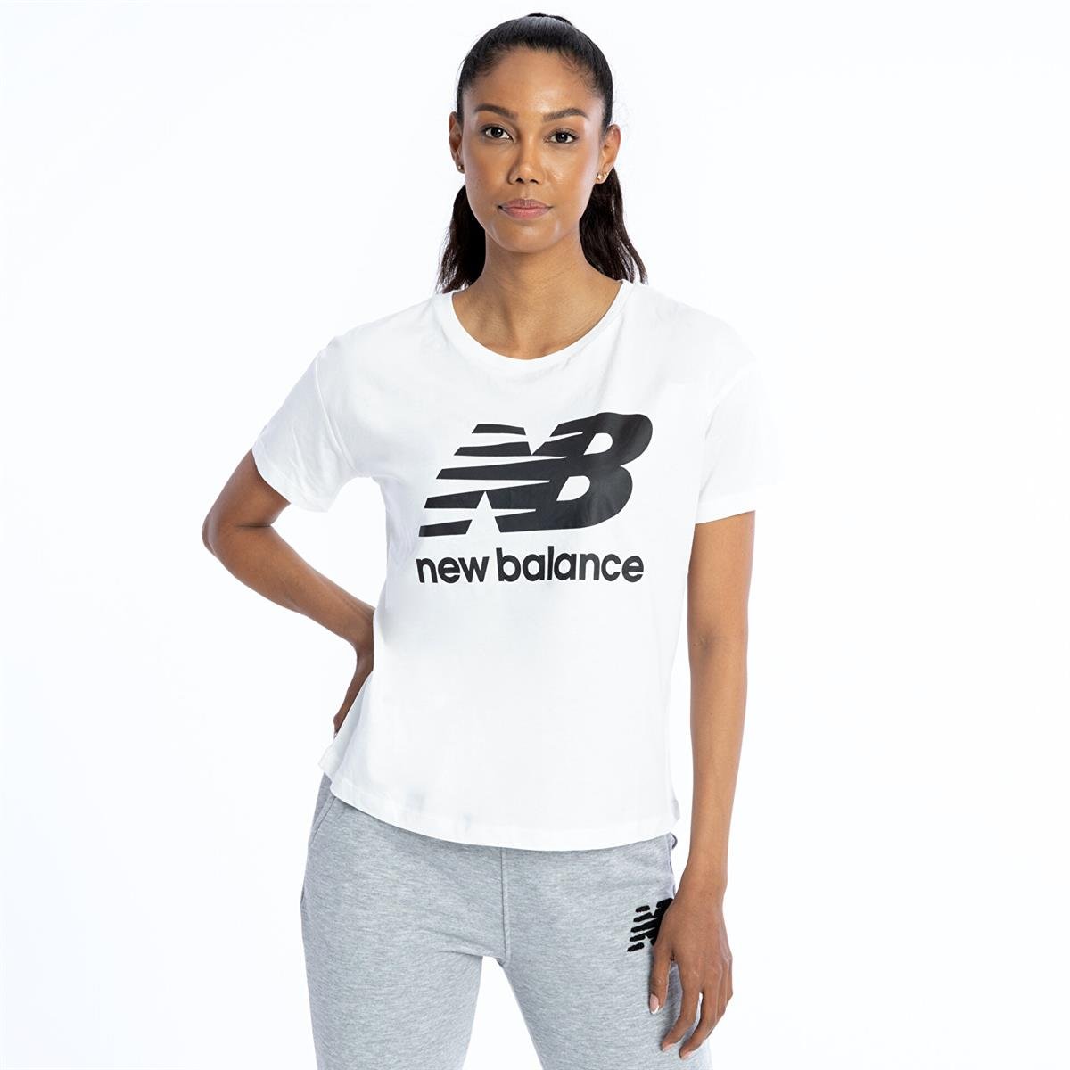 New Balance Kadın Tişört WNT1203-WT Beyaz