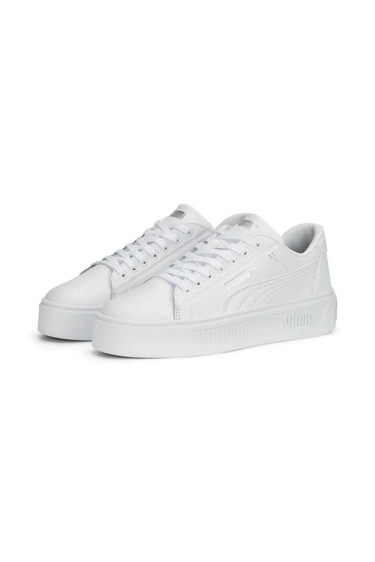 Puma Kadın Beyaz Spor Ayakkabı Smash Platform 390758-01