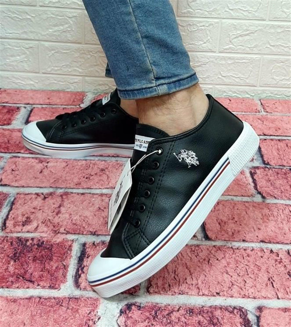 U.S. Polo Assn. PENELOPE WT 1PR Deri Siyah Erkek Spor Ayakkabı 101061716V3