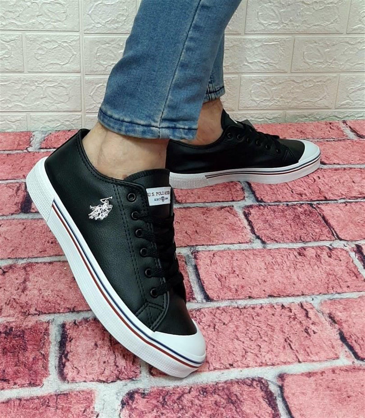U.S. Polo Assn. PENELOPE WT 1PR Deri Siyah Erkek Spor Ayakkabı 101061716V3