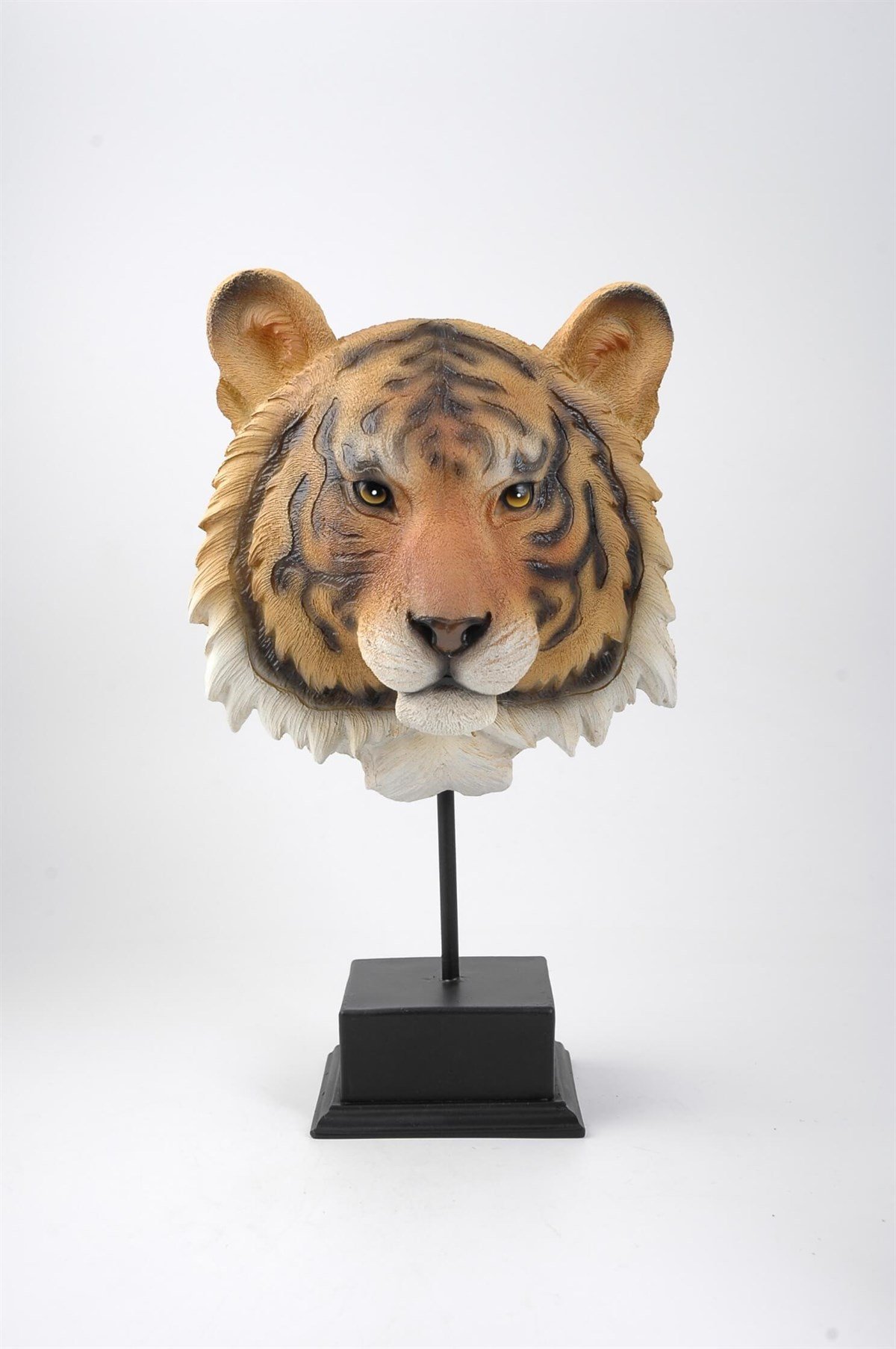 19 cm Sarı Kaplan Standlı Polyester Dekor