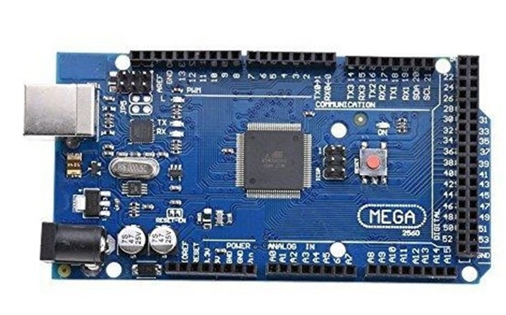 ARDUINO Mega 2560 R3 Mikrodenetleyici Kartı - Orijinal Çip - USB Kablo Hediye (Klon)