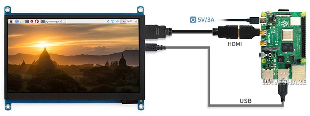 Kompent7 inç Kapasitif Dokunmatik LCD IPS Ekran (H), 1024x600, HDMI