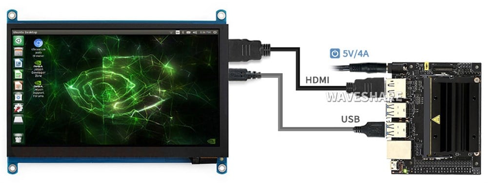 Kompent7 inç Kapasitif Dokunmatik LCD IPS Ekran (H), 1024x600, HDMI