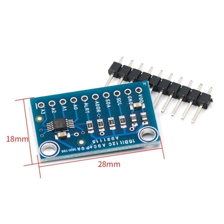 KompentADS1115 16-Bit 4 Kanal ADC Modülü I2C