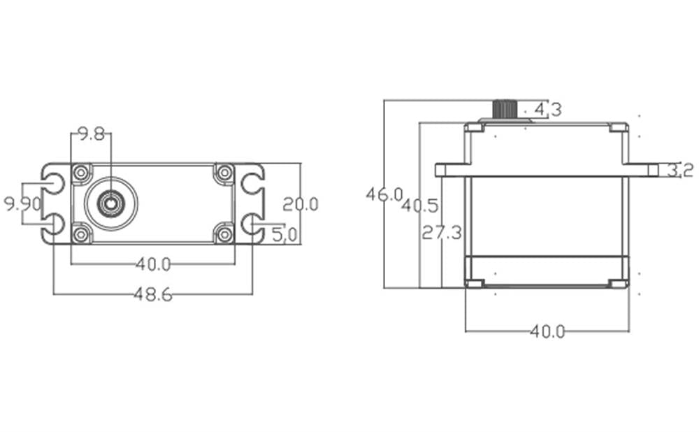 KompentM35DHW Su Geçirmez 270 Derece 35KG Dijital Servo Motor