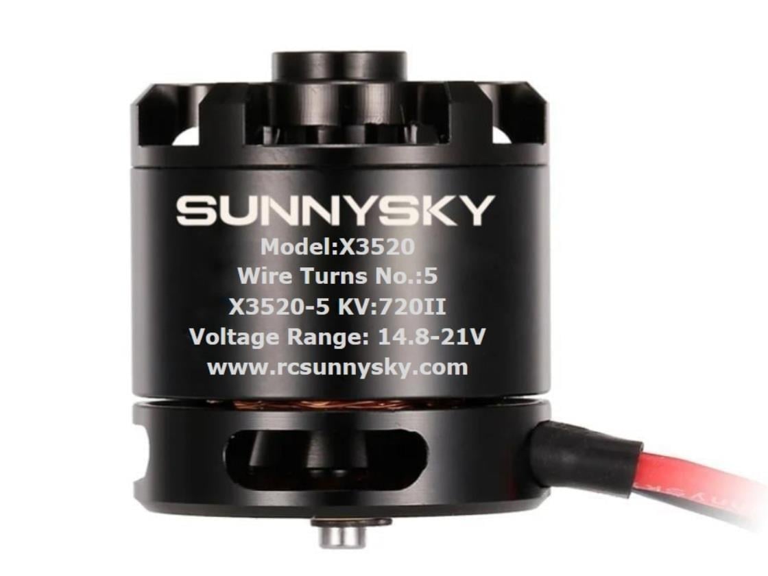 KompentSUNNYSKY X3520 720KV 4-5S Fırçasız Drone Motoru