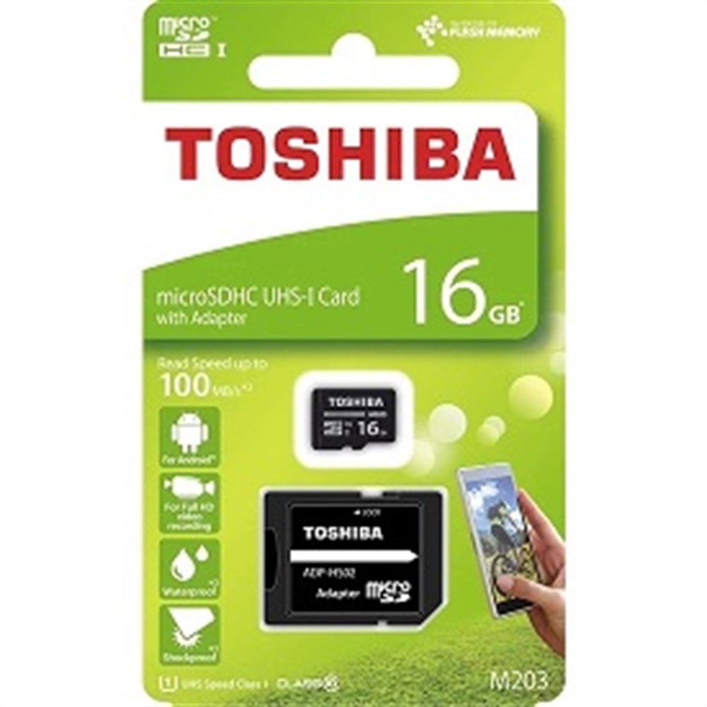 KompentToshiba 16GB 100Mb/s Adaptörlü Mikro SD Kart 