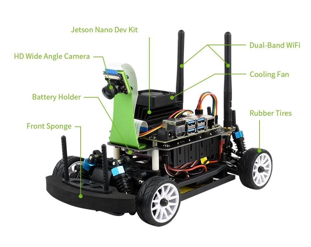 KompentWaveshare JetRacer Pro AI (Artificial Intelligence) Kit Jetson Nano ile beraber
