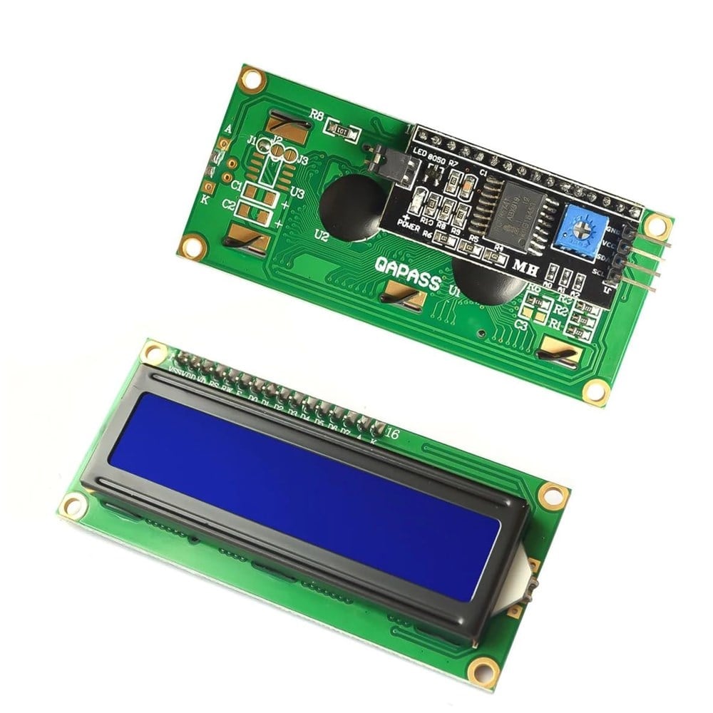 LCD1602 16x02 I2C LCD Ekran Mavi Arka Işık