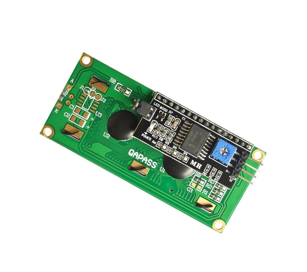 LCD1602 16x02 I2C LCD Ekran Mavi Arka Işık