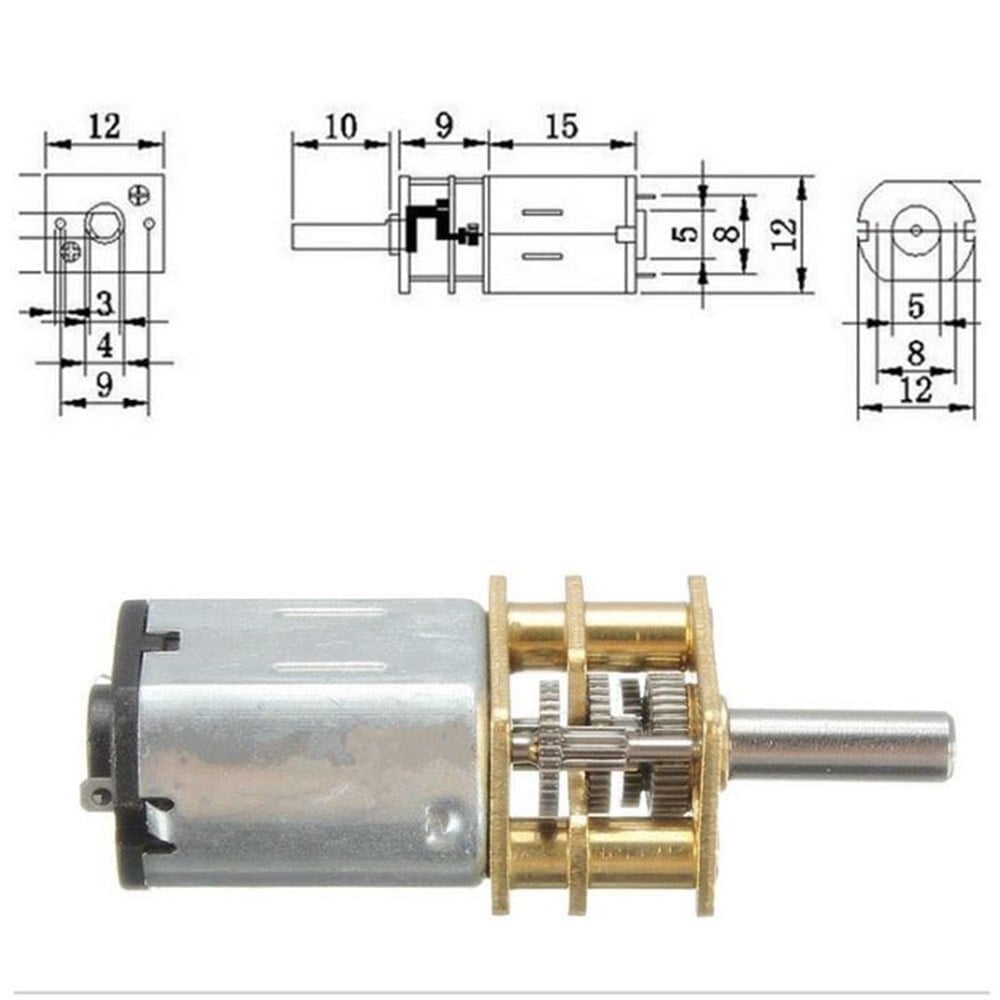 Pololu 12V DC N20 Mikro Metal Şaft Motor 600 rpm 1:50