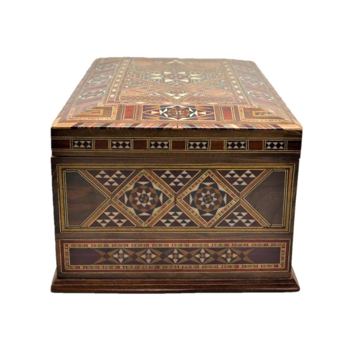 Gifthome, El Yapımı, Masif Ahşap, Takı / Mücevher Kutusu - Lale ( Büyük Saklama Kaplı )