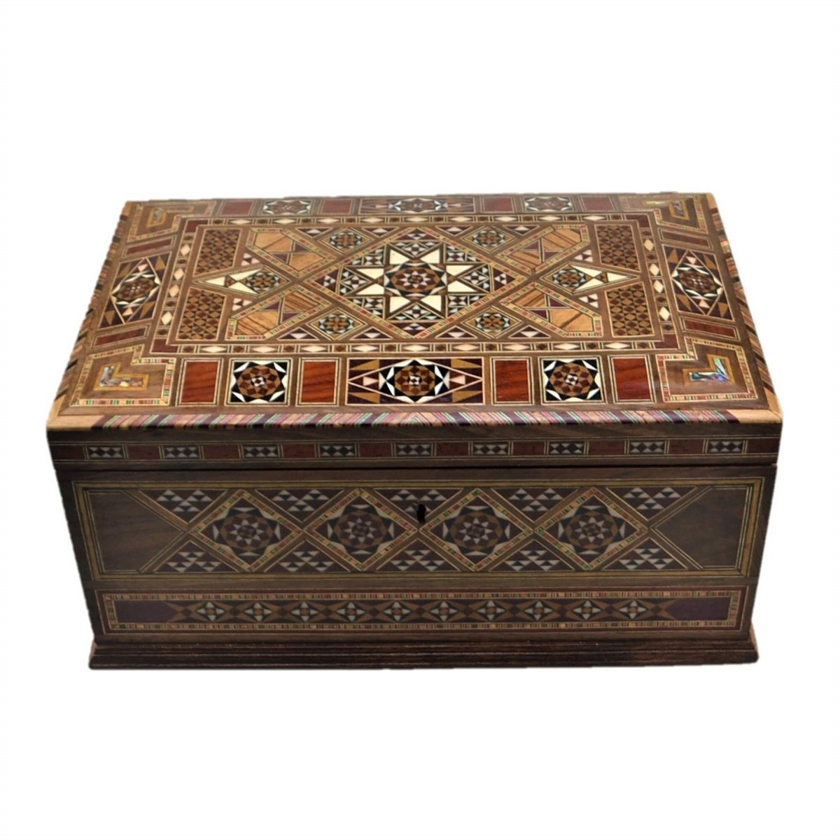 Gifthome, El Yapımı, Masif Ahşap, Takı / Mücevher Kutusu - Lale ( Büyük Saklama Kaplı )