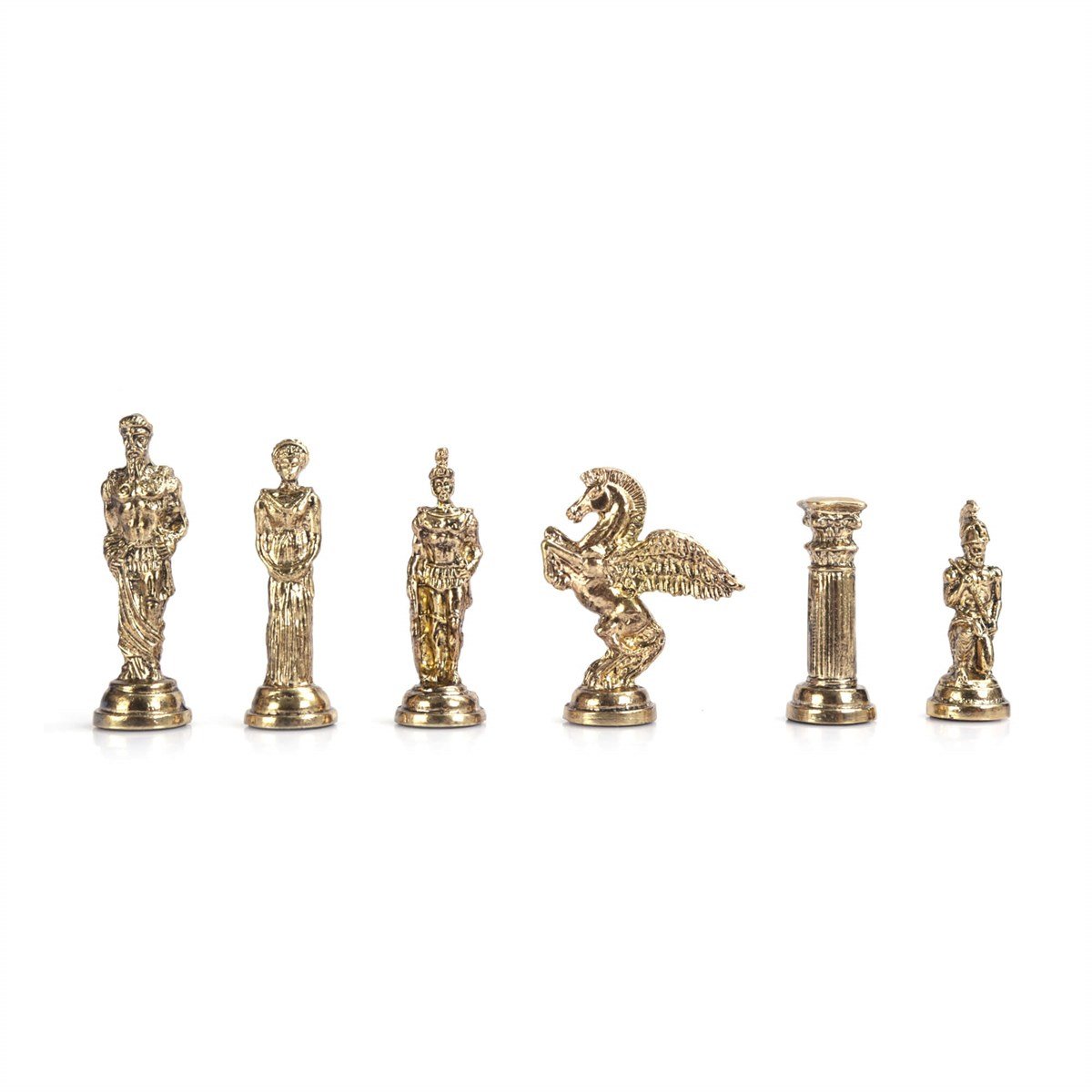 Gifthome Metal Satranç Takımı/Seti,Büyük,Pegasus Figürlü,Parlak ve Sedef Desenli Satranç Tahtası