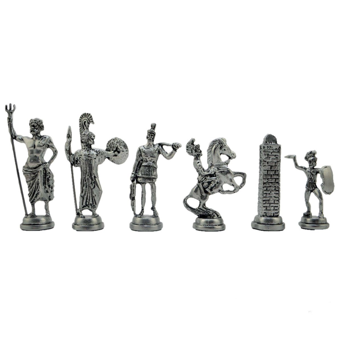 Gifthome Metal Satranç Taşları 6 No. YUNAN Antik Satranç Taşları  (Tahta Dahil Değildir)