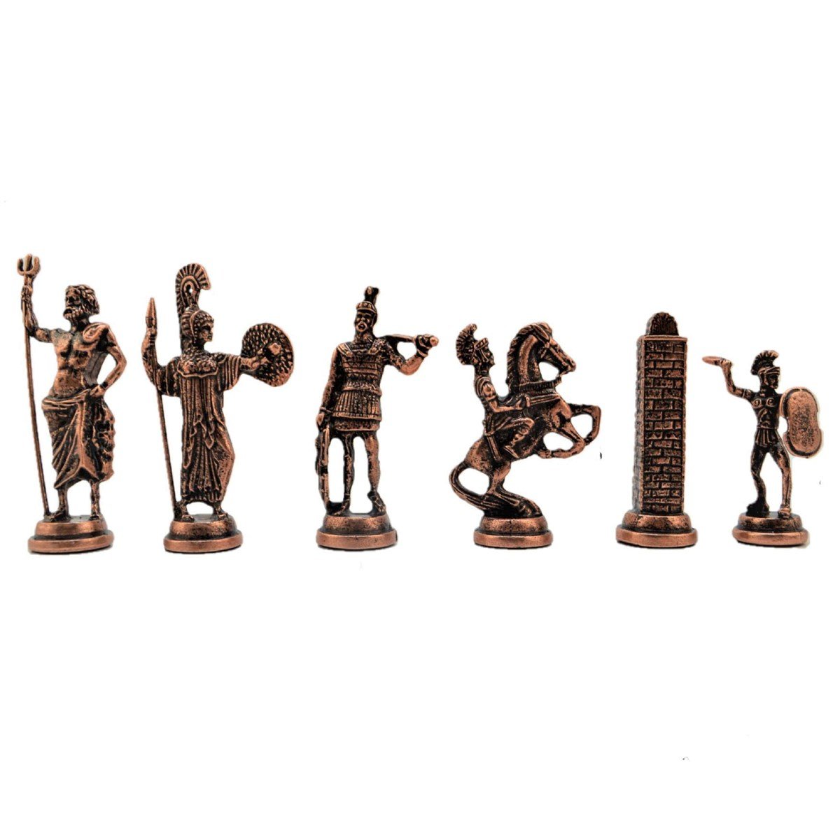 Gifthome Metal Satranç Taşları 6 No. YUNAN Antik Satranç Taşları  (Tahta Dahil Değildir)