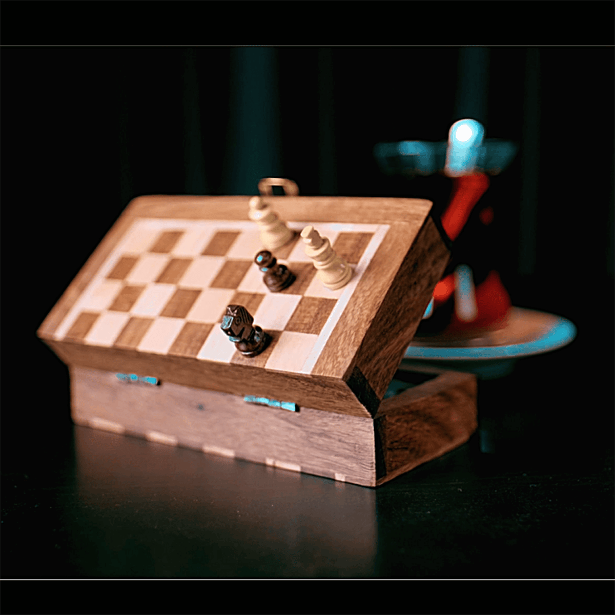 GiftHome Pocket Serisi Büyük Boy Mıknatıslı Kutulu Klasik Satranç Takımı (18X9 cm.)
