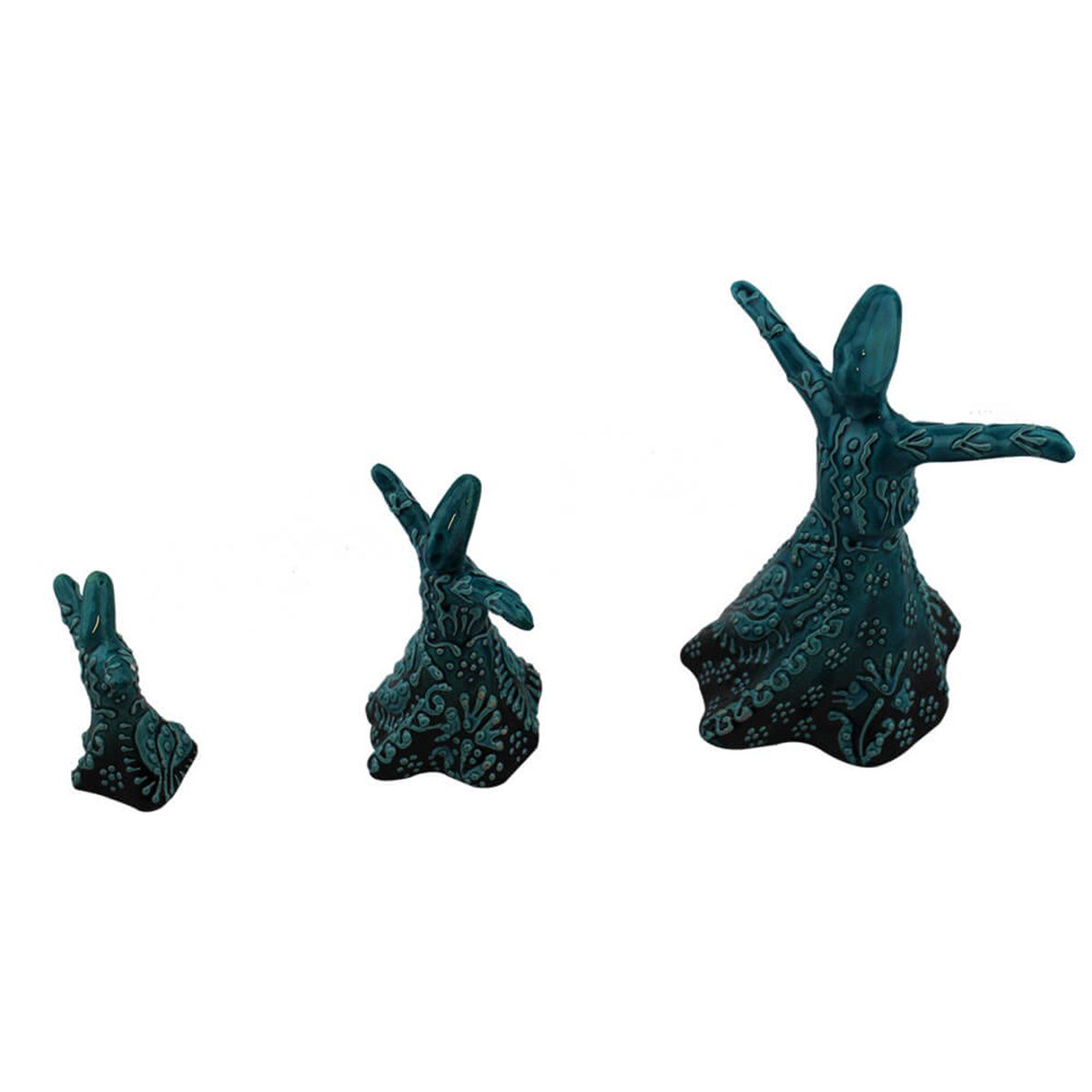 Semazen Figürlü Dekoratif Biblo - 3'lü Set