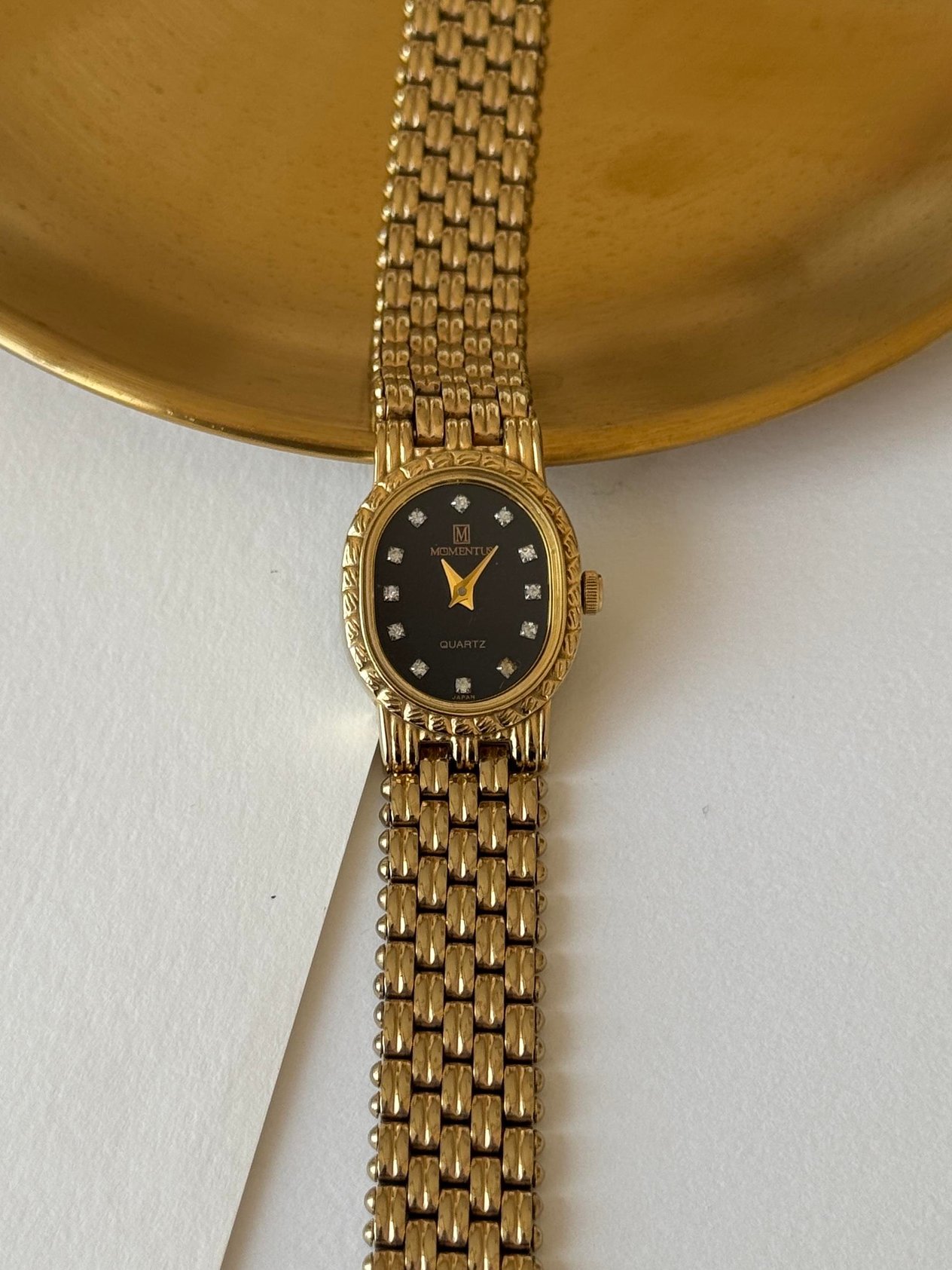 MOMENTUS Japan 22K Gold Plated Vintage Kol Saati