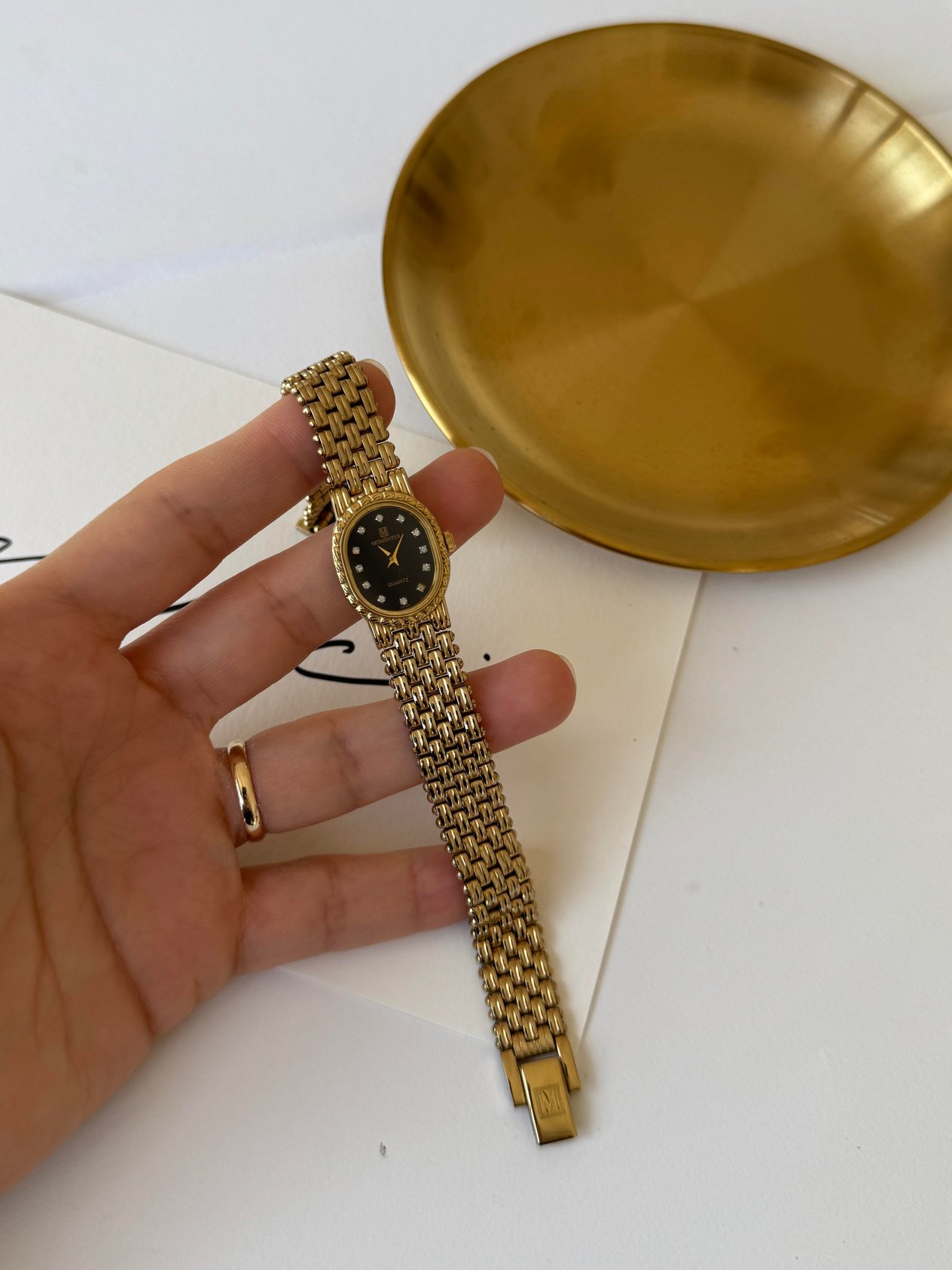 MOMENTUS Japan 22K Gold Plated Vintage Kol Saati