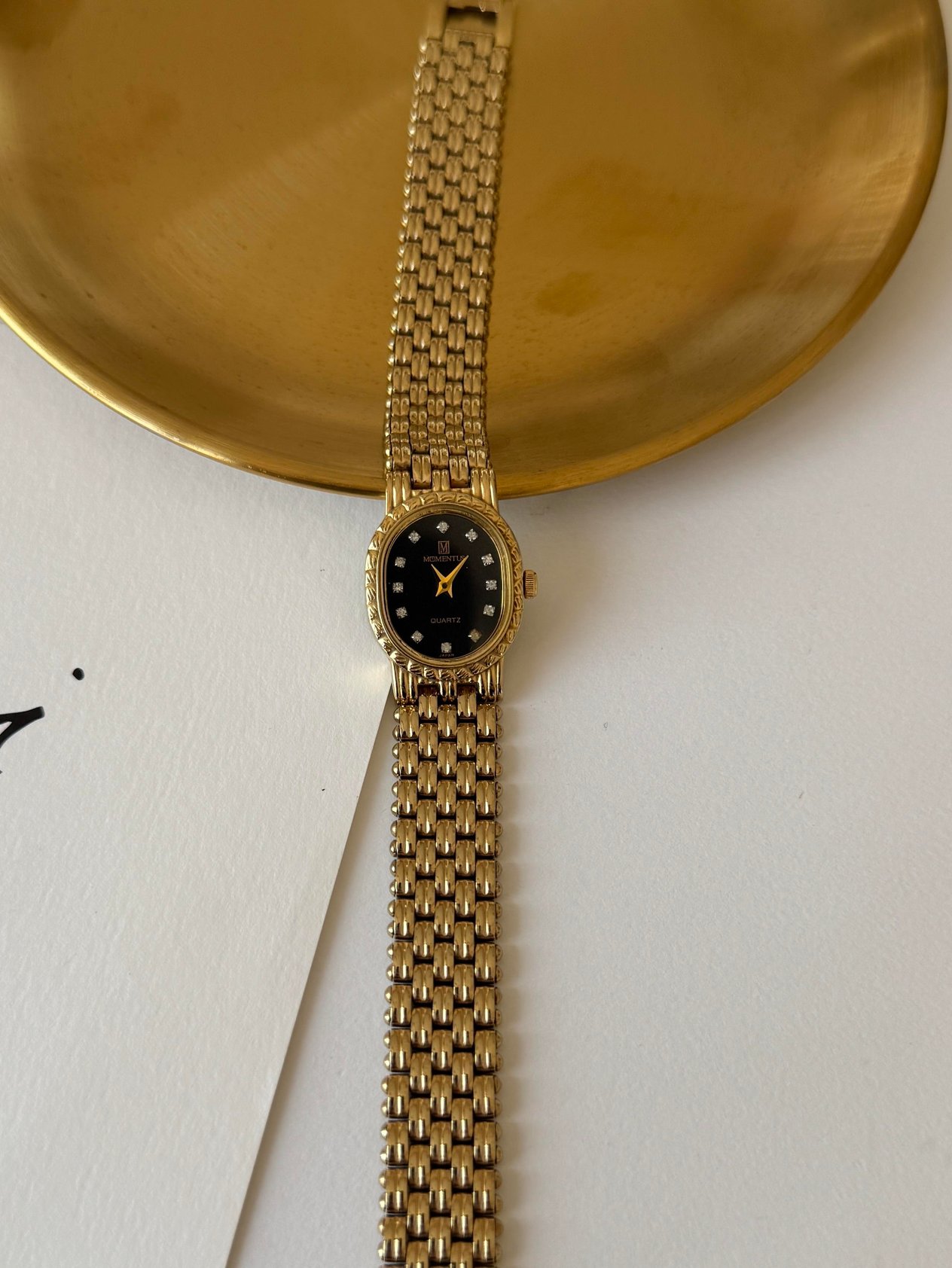 MOMENTUS Japan 22K Gold Plated Vintage Kol Saati