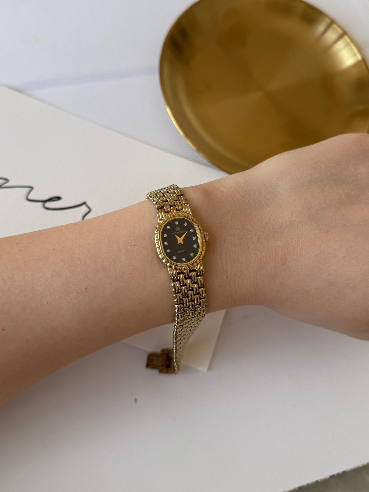 MOMENTUS Japan 22K Gold Plated Vintage Kol Saati