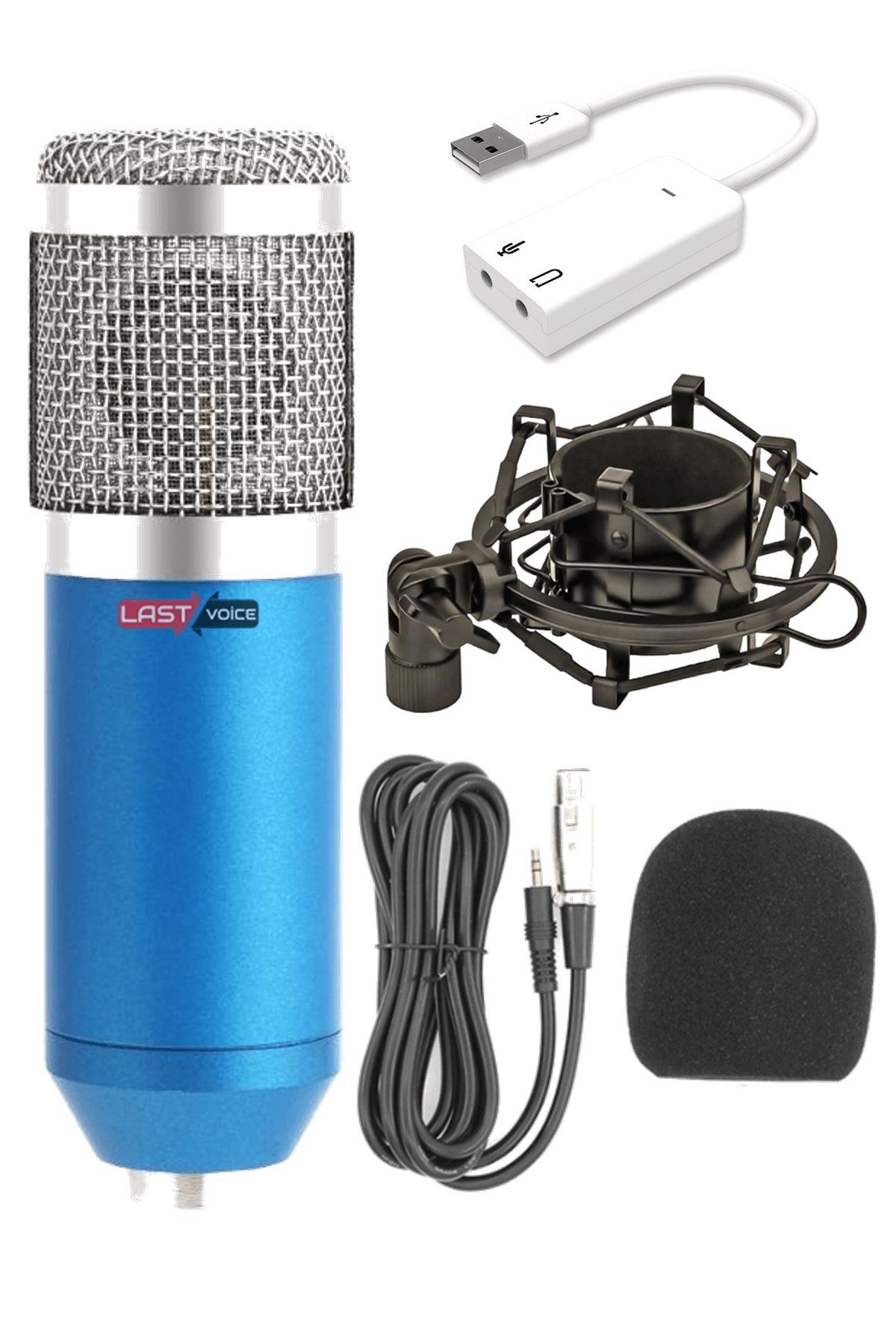 Lastvoice BM800 Condenser Stüdyo Mikrofon Set (7.1 Ses Kartı Hediye)