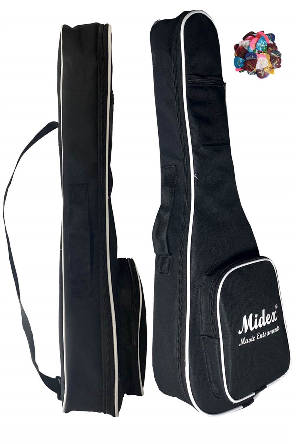 Midex Case-21 Soprano Ukulele Çantası Gigbag Soft Case Kılıf (10 Adet Pena Hediye)