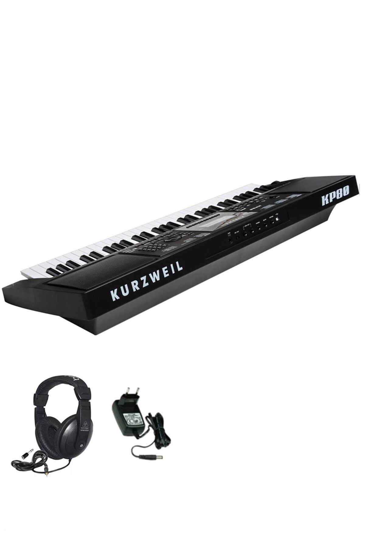 Kurzweil 61 Tuşlu Org Tuş Hassasiyetli Profesyonel KP80 (Adaptör Notalık Behringer Kulaklık)