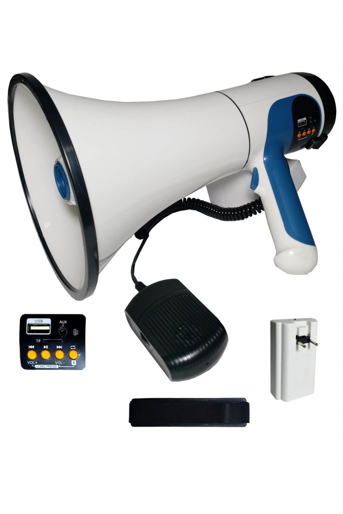 Lastvoice Mgf-200BT Usb Bluetooth Şarjlı Megafon 200 Watt Siren Kayıt Büyük Boy