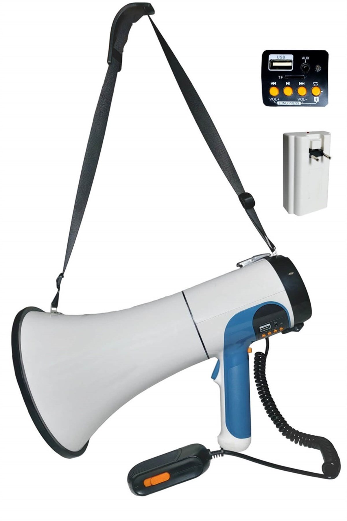 Lastvoice Mgf-200BT Usb Bluetooth Şarjlı Megafon 200 Watt Siren Kayıt Büyük Boy