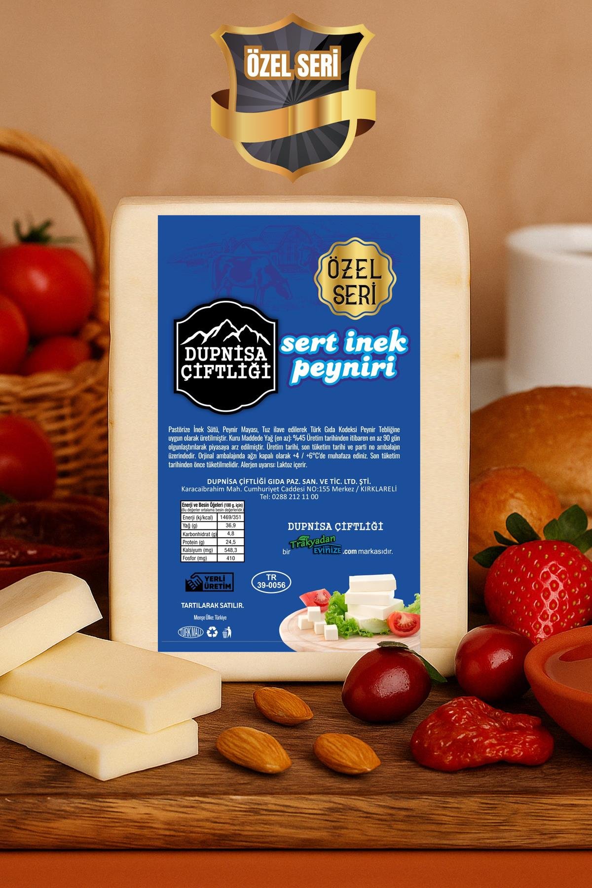 Beyaz PeynirlerDupnisa ÇiftliğiÖzel Seri Sert İnek Peyniri
