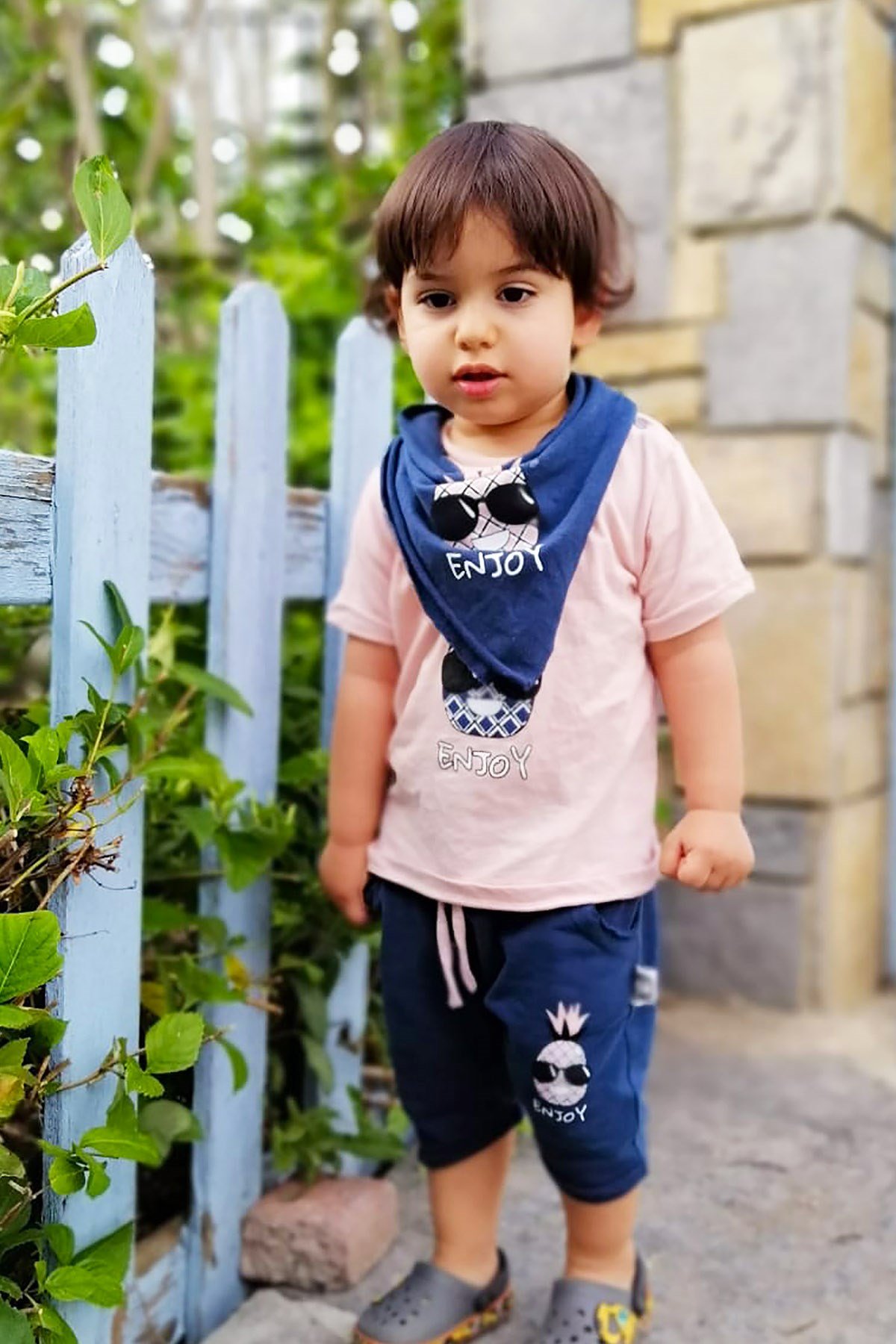 ANANAS DESENLİ 3'LÜ ŞORT TAKIM