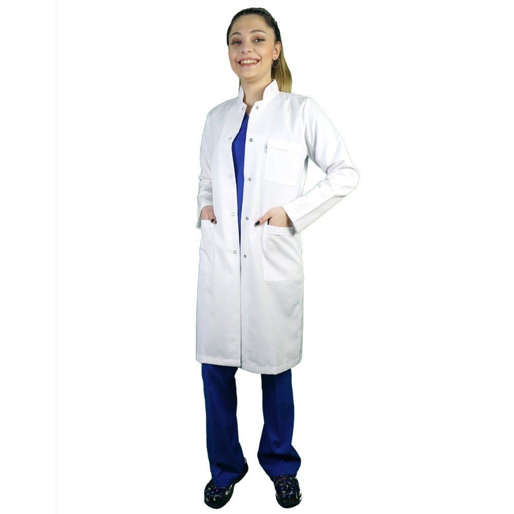 Diz Altı Hakim Yaka Bayan doktor öğretmen Önlğü