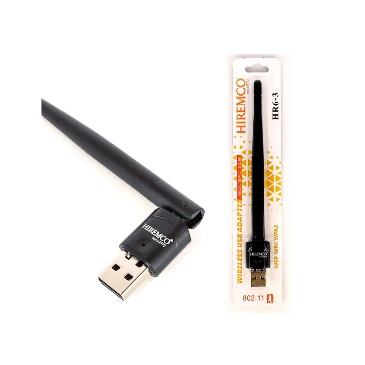 HiremcoWi-fi AdaptörlerHiremco 2.4 GHz 150 Mbps USB Kablosuz WiFi Adaptör HR6-3