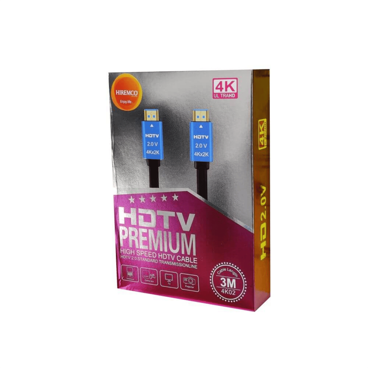 HiremcoHdmı KablolarHiremco 4k Ultra 3 MT HTML 2.0 Premium Kablo