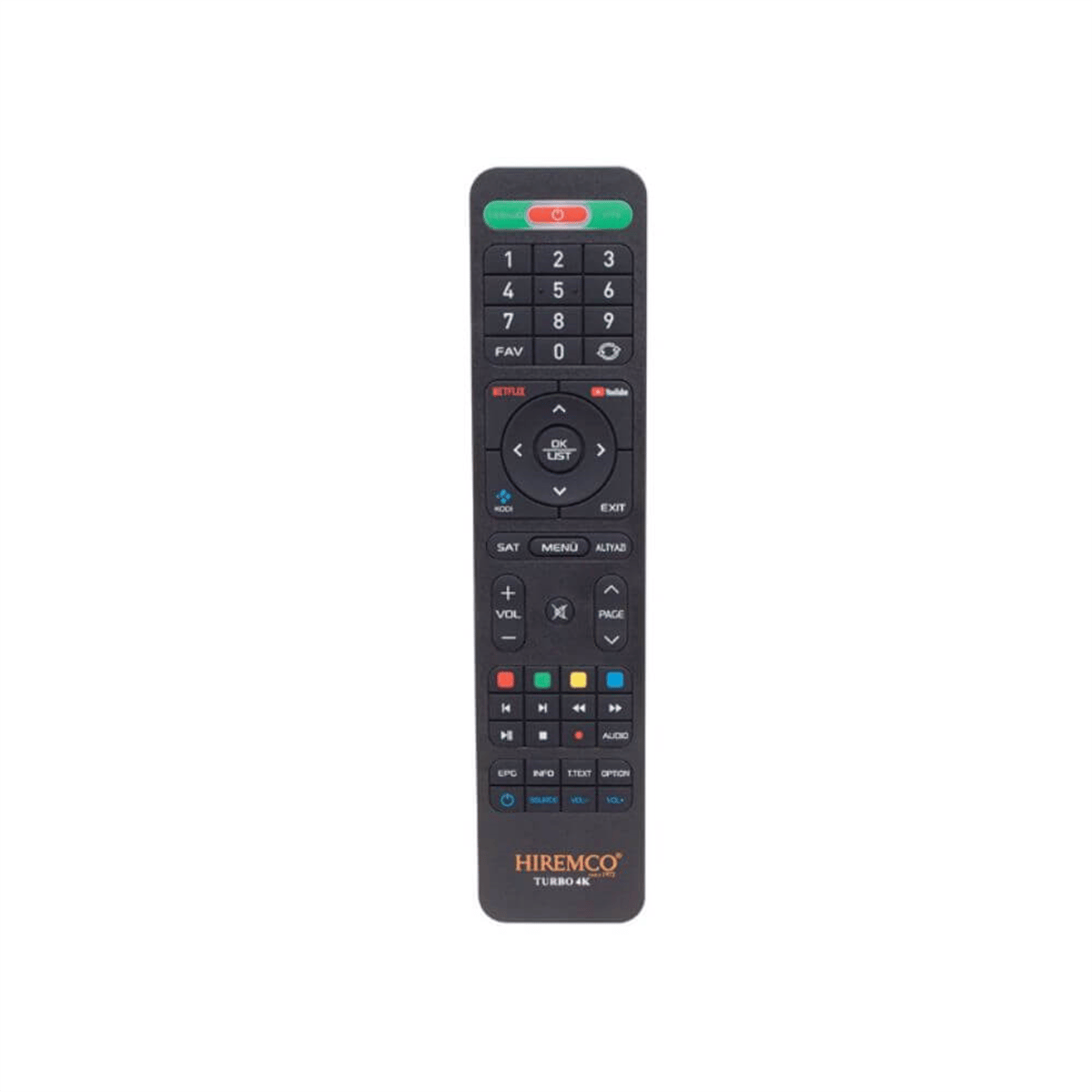 HiremcoUydu Alıcısı KumandalarıHiremco Turbo 4K Netflix Youtube Tuşlu Uydu Alıcı Kumandası