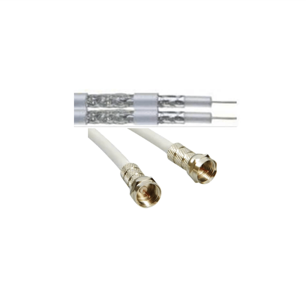 Next NextstarUydu Anten Kabloları50M Next YE-6406 RG 6/U-4 Mini İkili Slim Anten Kablo