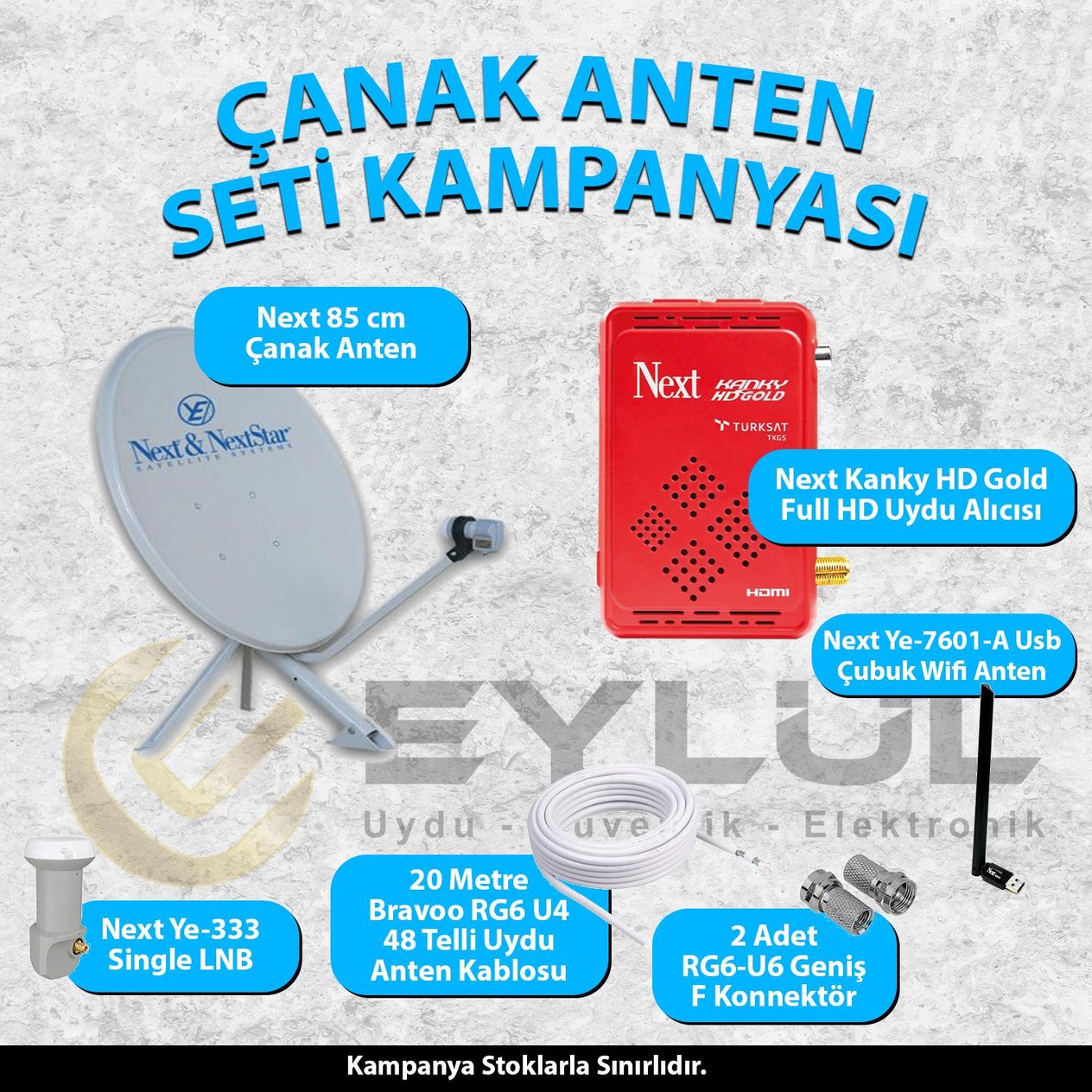 Next NextstarKampanyaÇanak Anten Seti - Next Kanky Uydu Alıcı