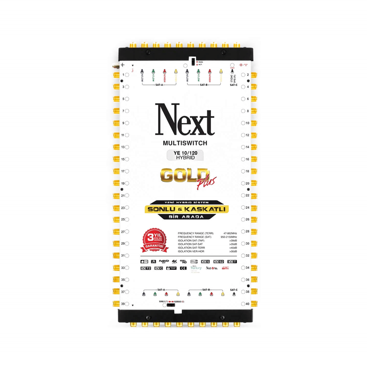 Next NextstarNext (Santral) MultiswitchNext YE-10/120 Hybrid Uydu Santral (Sonlu - Kaskatlı Birlikte)