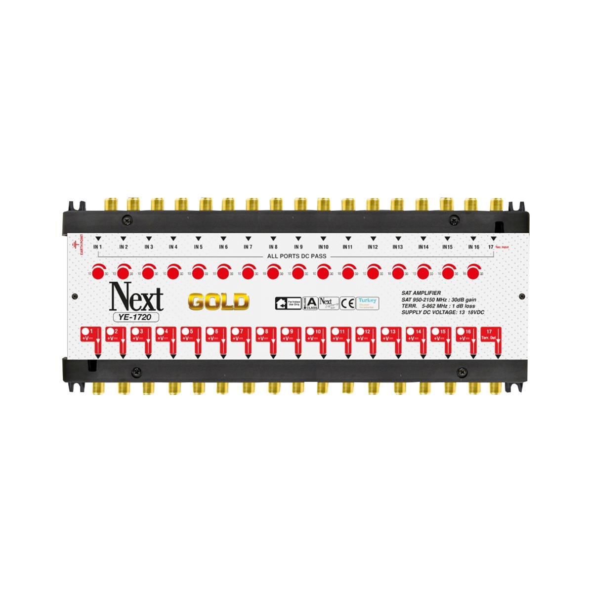 Next NextstarMultiSwitch AmplifierNext YE-1720 17/17 Merkezi Uydu Sistem Santrali Yükselticisi