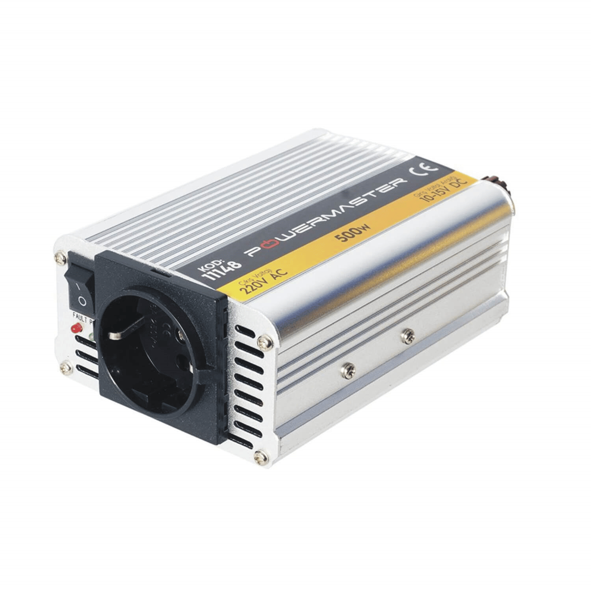 Powermasterİnvertör ÇeşitleriPowermaster 12 Volt 500 Watt Modified Sinus İnverter (10-15 V Arası -220 V AC)