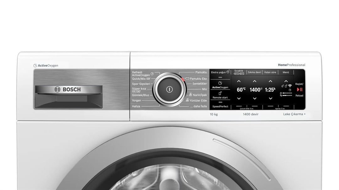 Bosch WAX28FH0TR A+++ 1400 Devir 10 kg Çamaşır Makinesi Beyaz