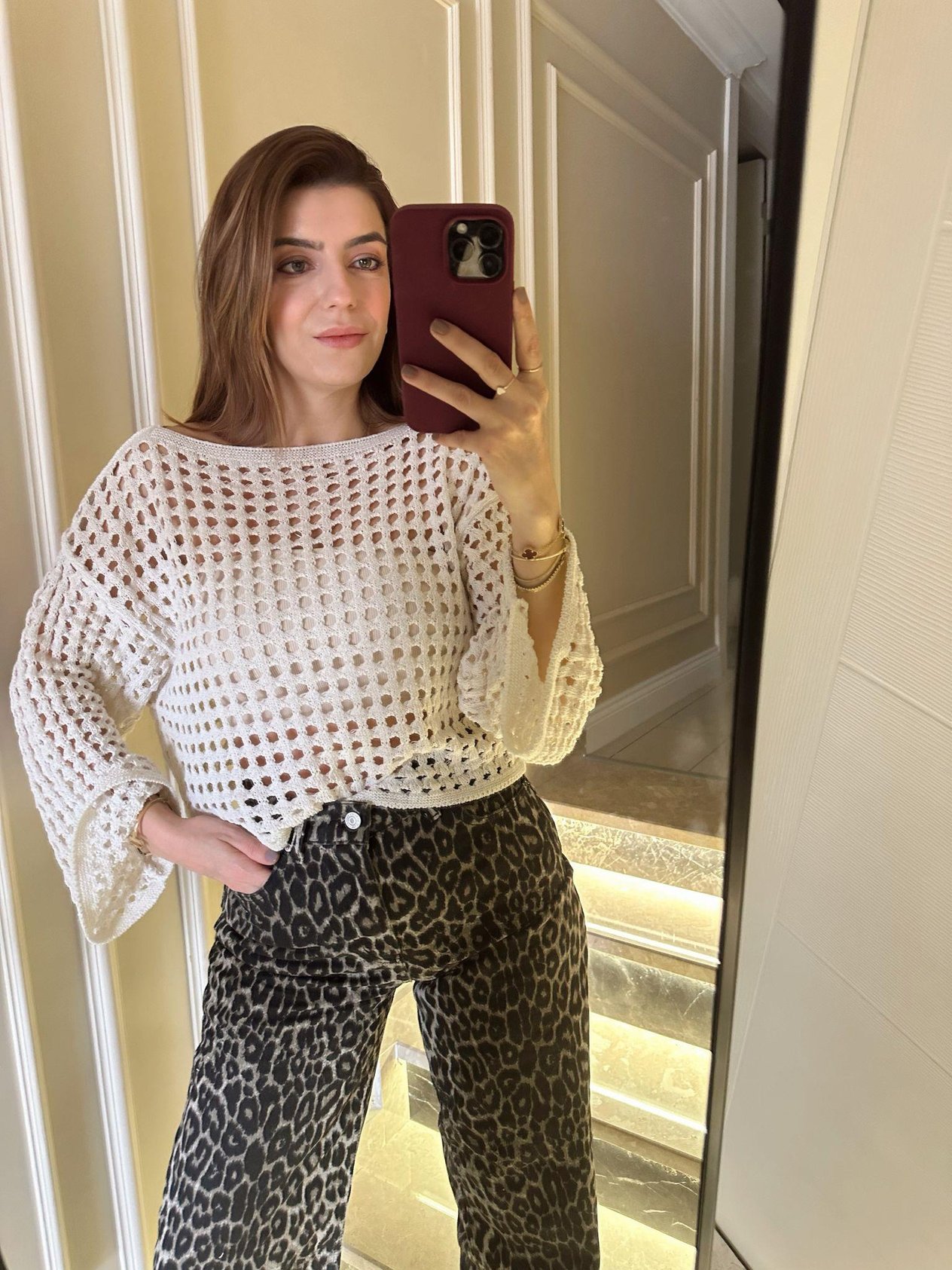 Triko BluzBej Mini Ajurlu Crop Bluz