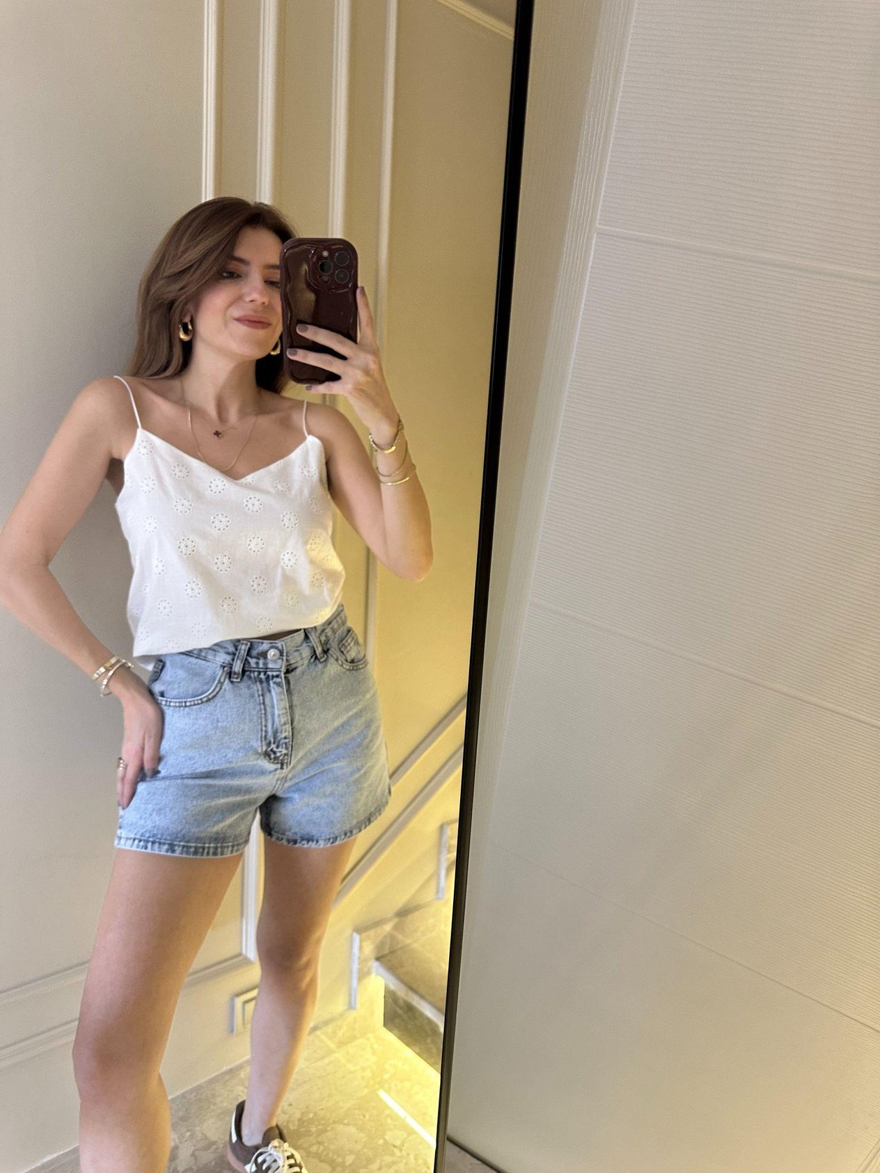 Mini Kot ŞortKar Yıkama Mini Kot Şort