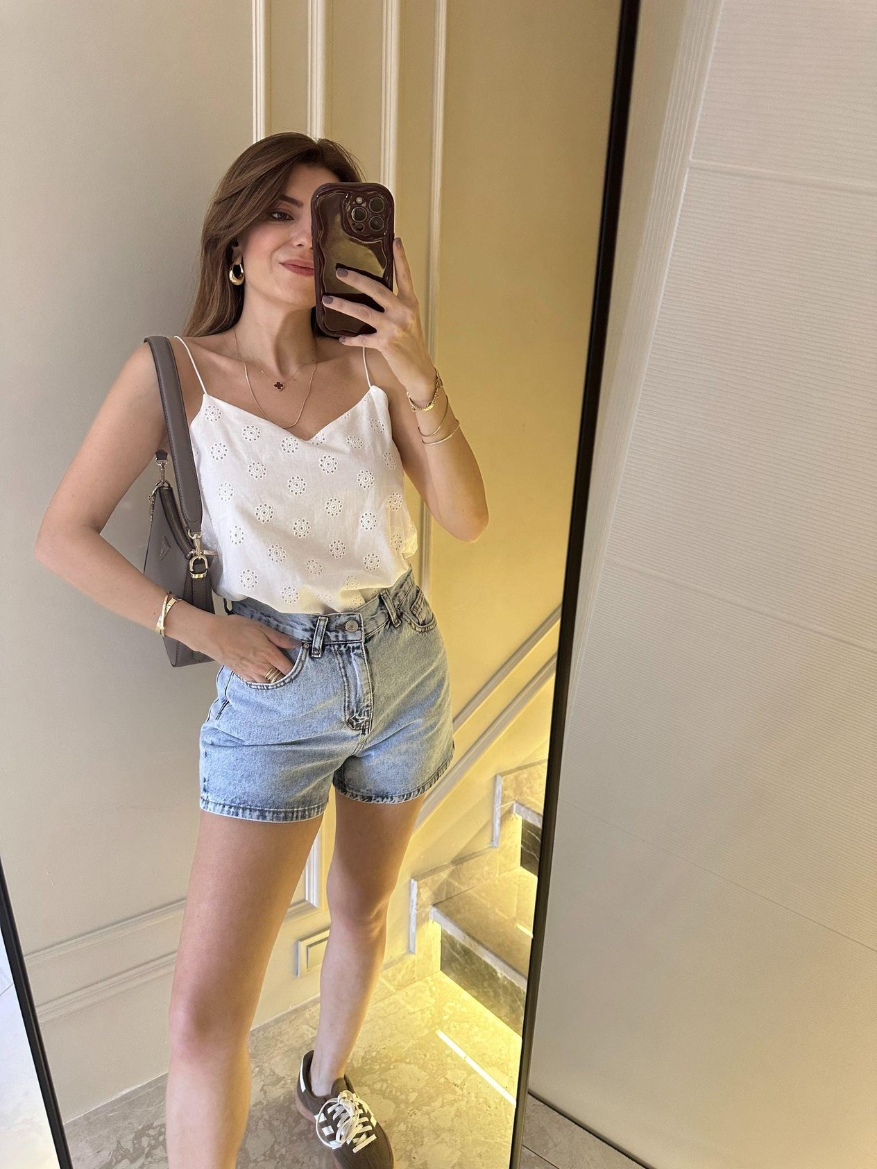 Mini Kot ŞortKar Yıkama Mini Kot Şort