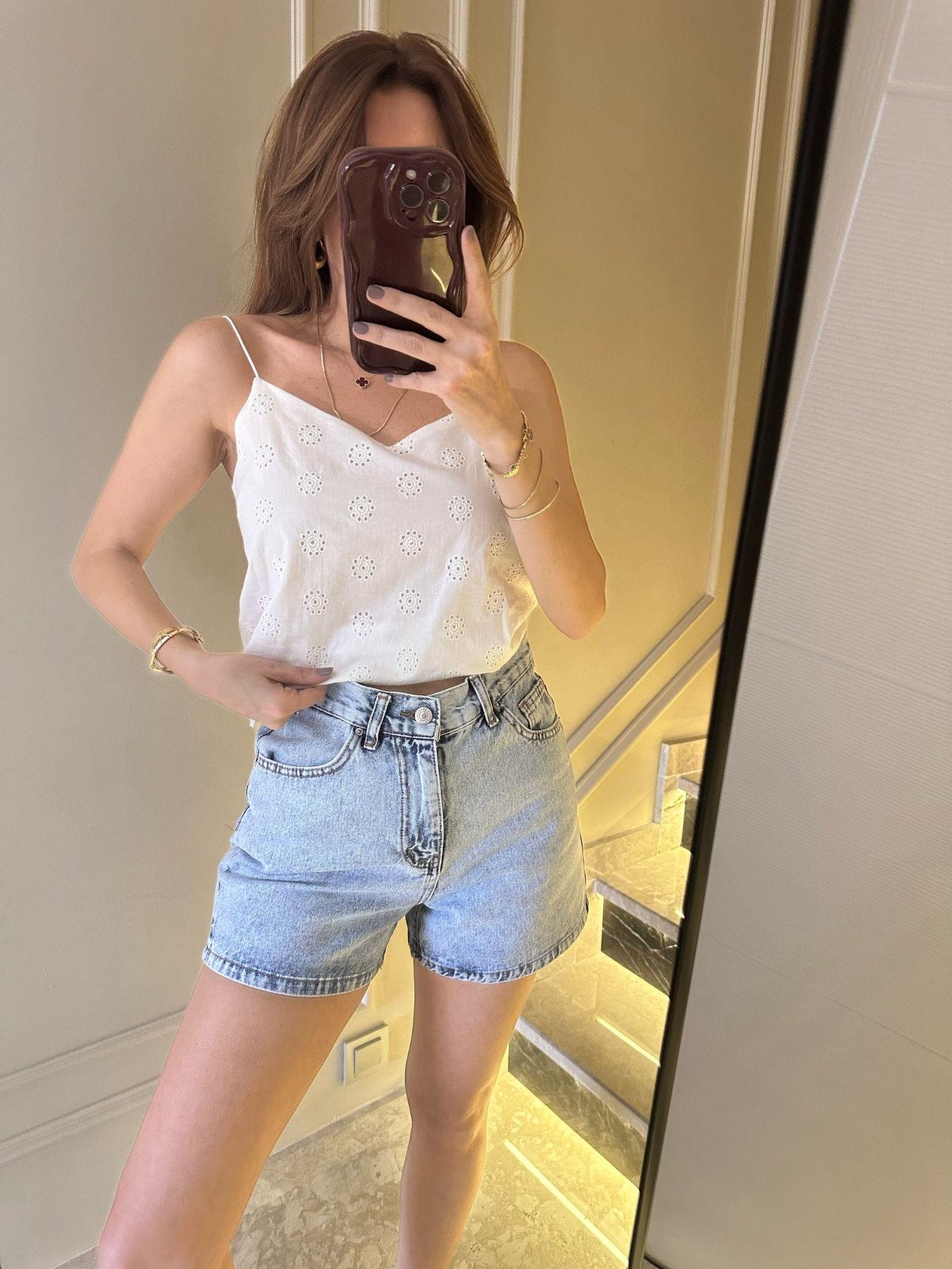 Mini Kot ŞortKar Yıkama Mini Kot Şort