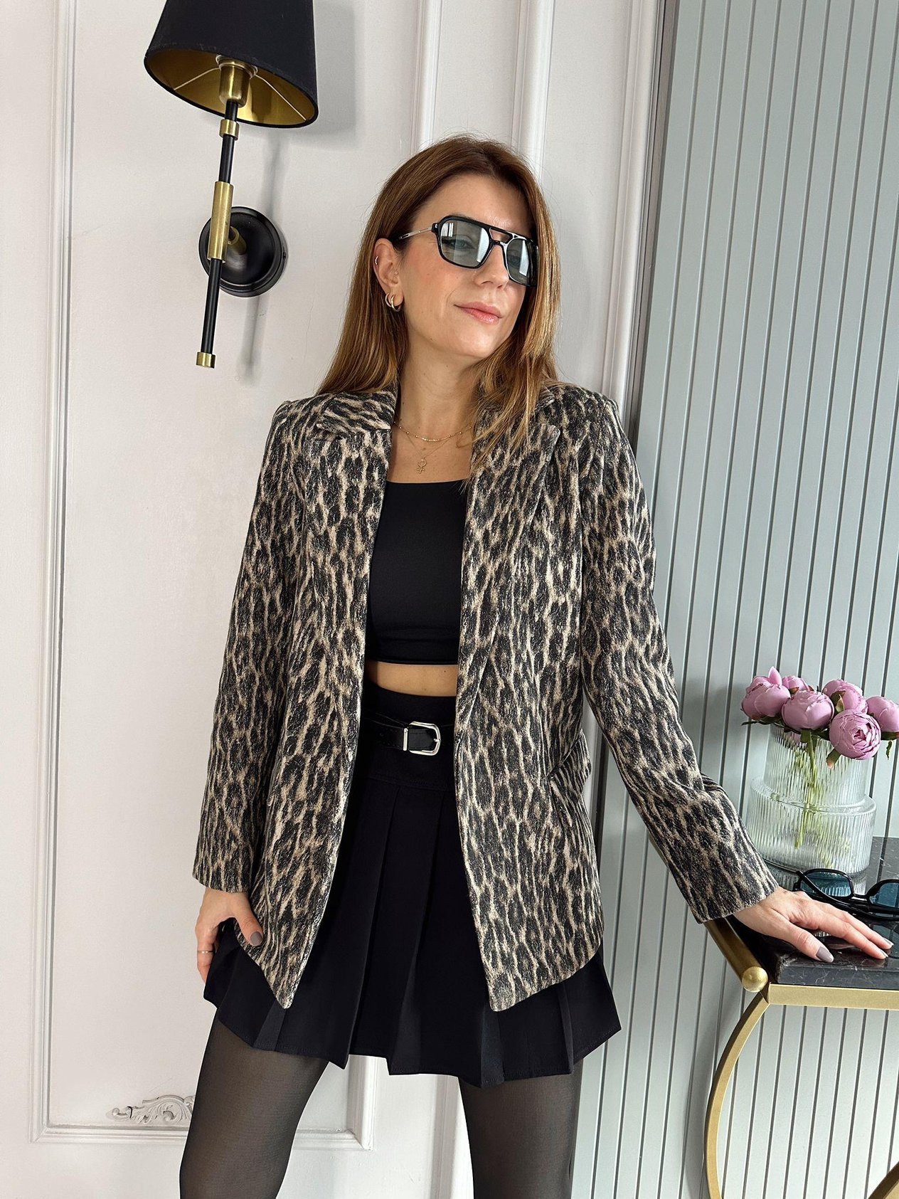 Blazer CeketLeopar Blazer Ceket