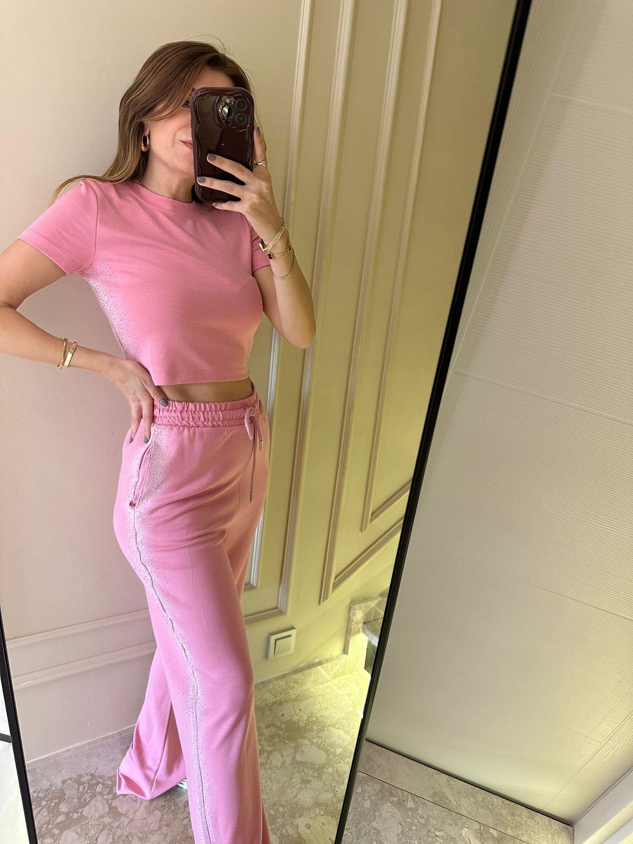 Pembe Taşlı İkili Takım